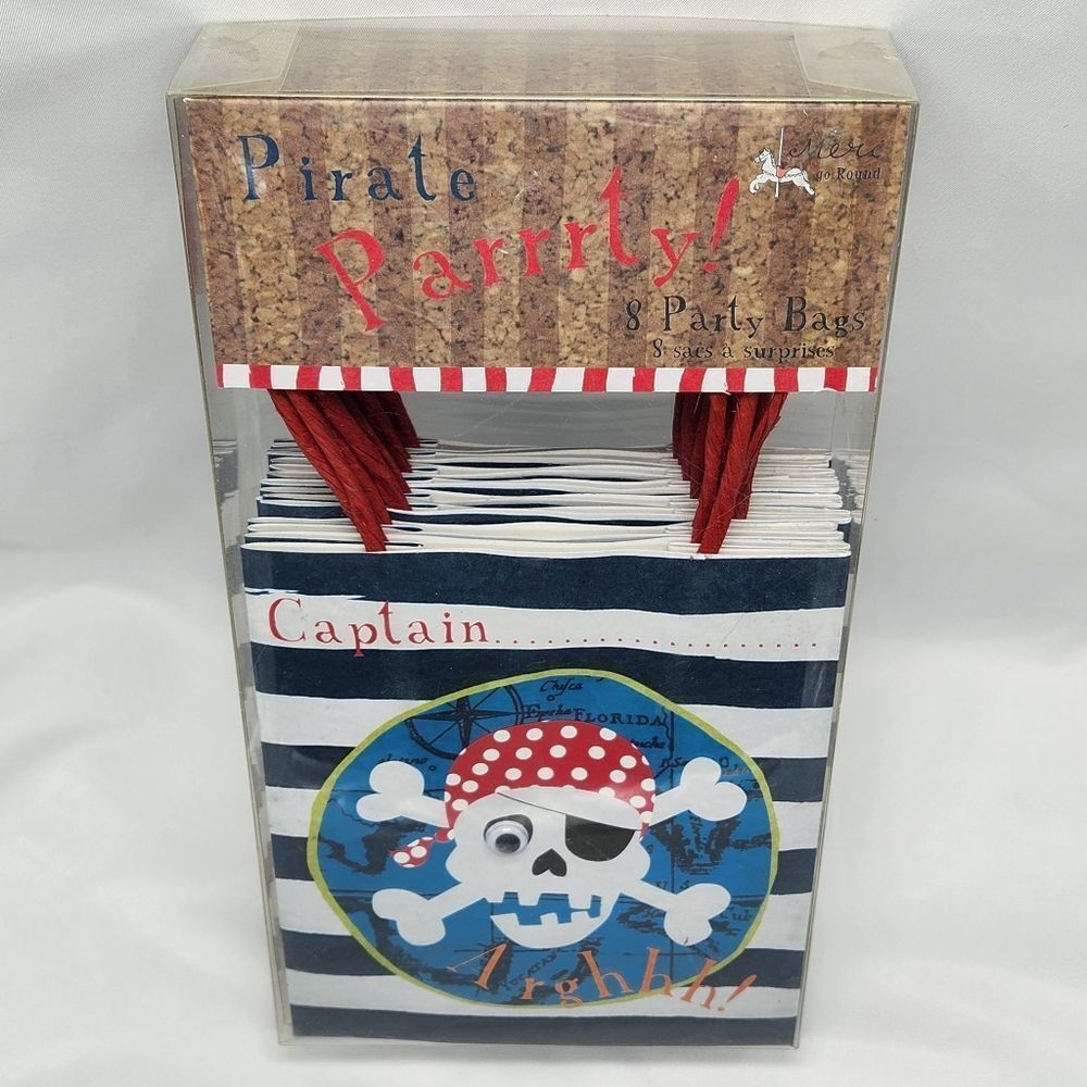🔹️NWT Meri Go Round Pirate Captain Arghhh! Party Bags Pack of 8